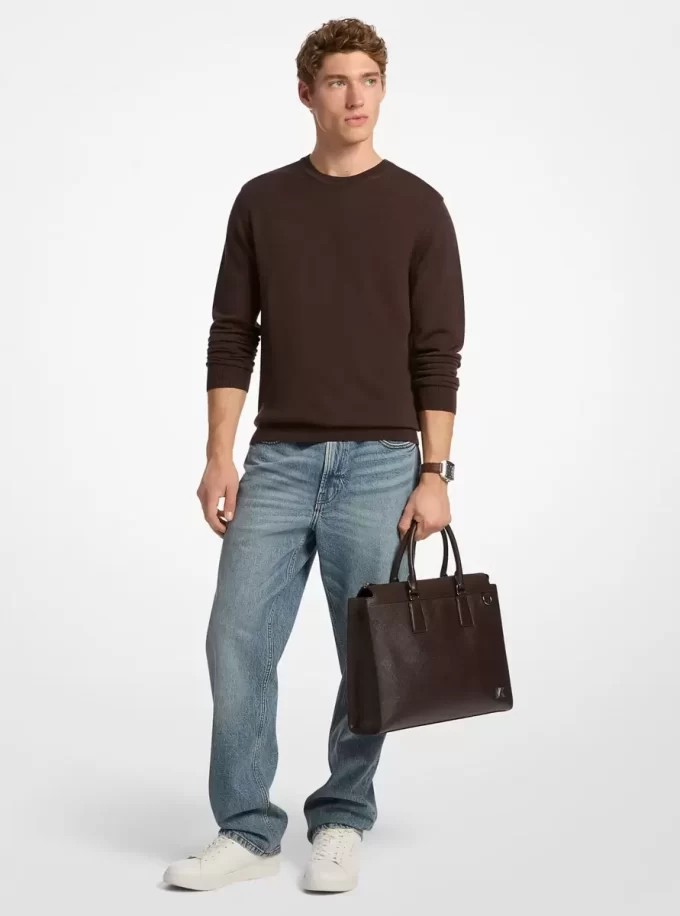 Aktówka skórzana Edison Medium odporna na zarysowania