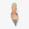 Alora Metallic Crocodile Embossed Leather Slingback Pump