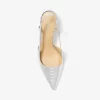 Alora Metallic Snake Embossed Leather Slingback Pump