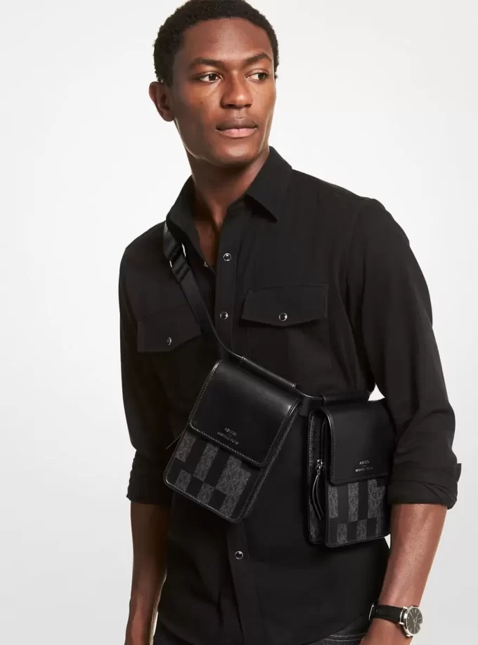 ASHYA X MICHAEL KORS Saga Signature i skórzana torba wielofunkcyjna