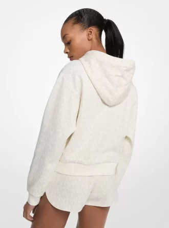 Bluza z kapturem z mieszanki bawełny i logo Signature