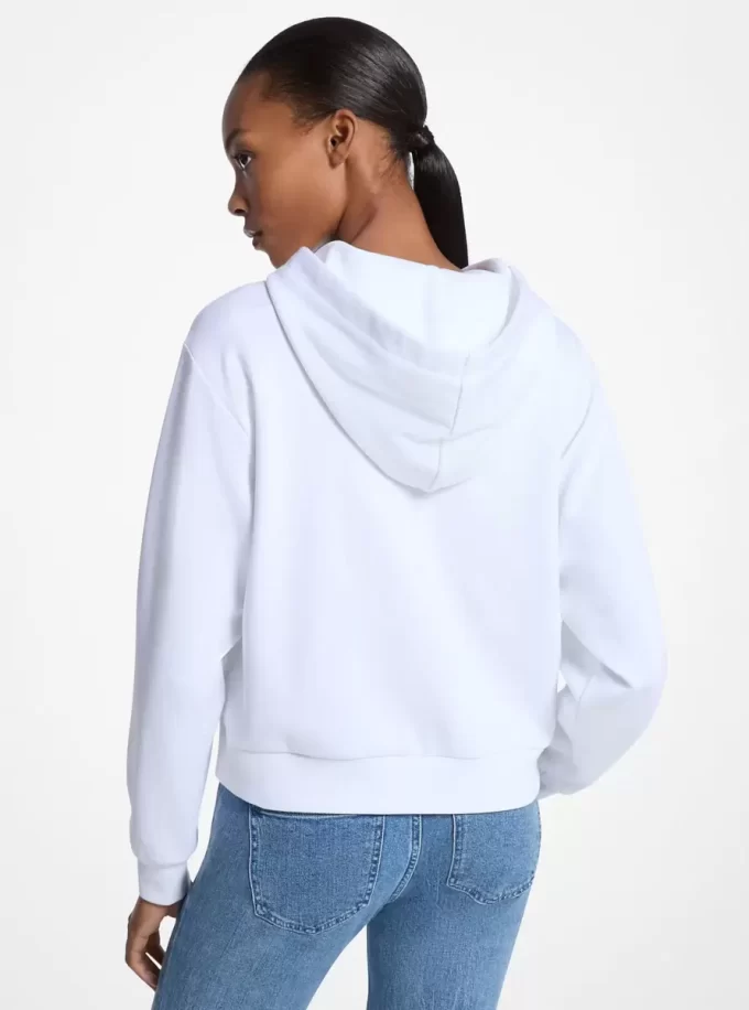 Bluza z kapturem z mieszanki bawełny z cekinami i grafiką Bluza z kapturem z mieszanki bawełny z cekinami i grafiką