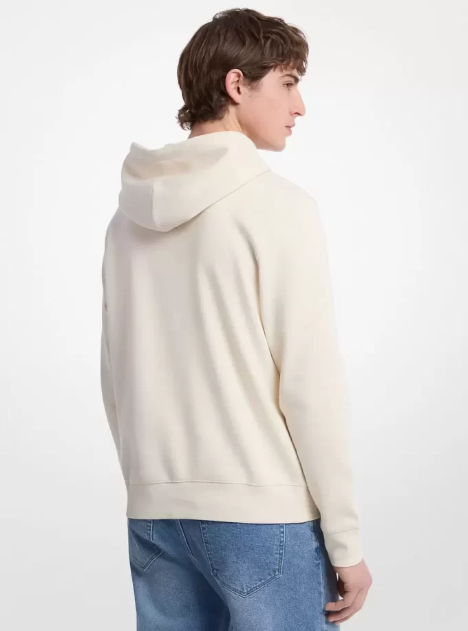 Bluza z kapturem z wytłoczonym logo z mieszanki bawełny Bluza z kapturem z wytłoczonym logo z mieszanki bawełny