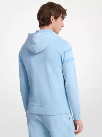 Bluza z kapturem zapinana na zamek z bawełny barwionej na kolor logo Bluza z kapturem zapinana na zamek z bawełny barwionej na kolor logo