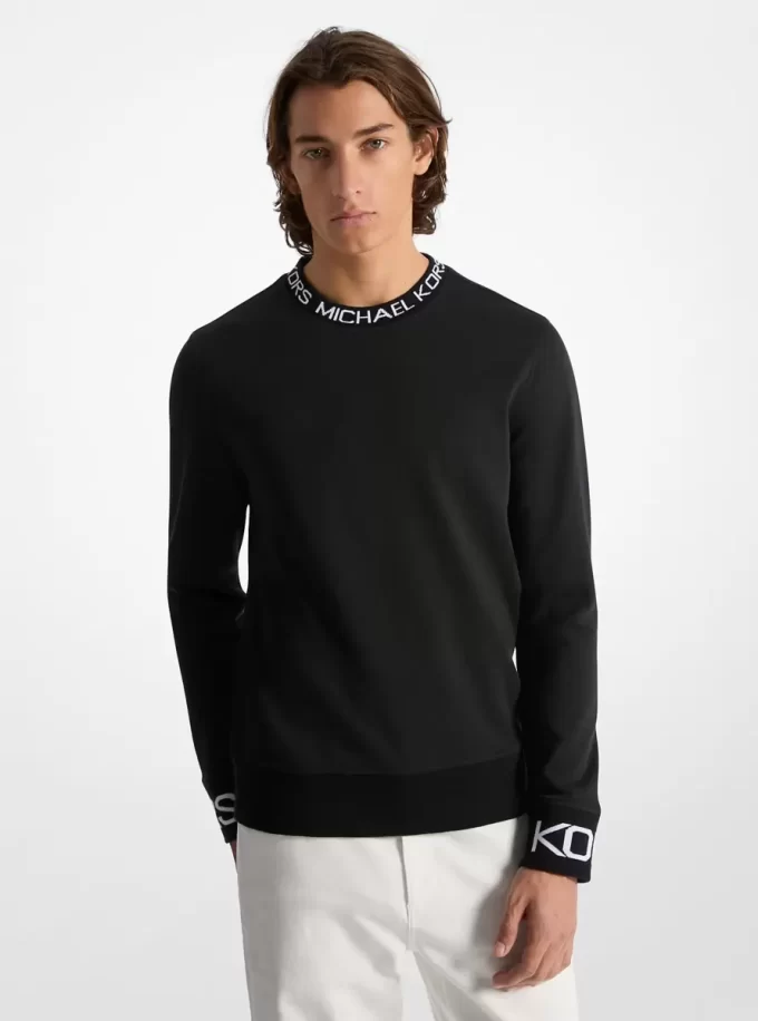 Bluza z mieszanki bawełny z logo