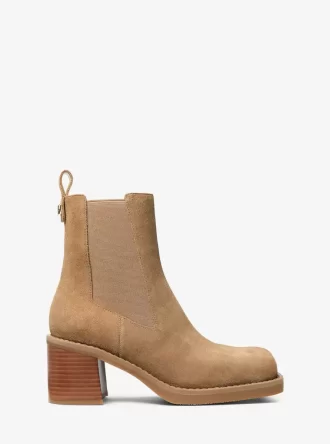 Botki Houston Suede Block Heel Ankle Boots