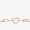Bransoletka Pavé Heart Curb-Link
