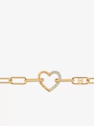 Bransoletka Pavé Heart Curb-Link