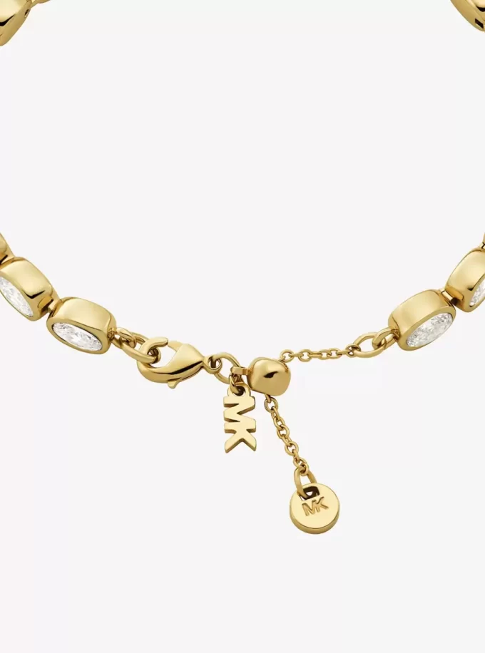 Bransoletka tenisowa z cyrkonii sześciennej platerowanej szlachetnym metalem