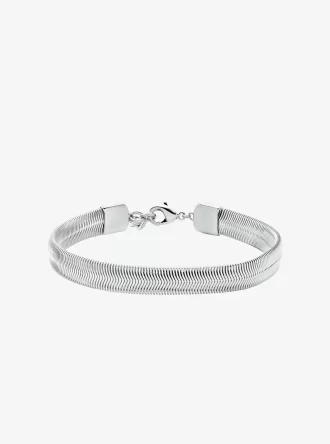 Bransoletka z łańcuszkiem wężowym z mosiądzu platerowanego szlachetnym metalem