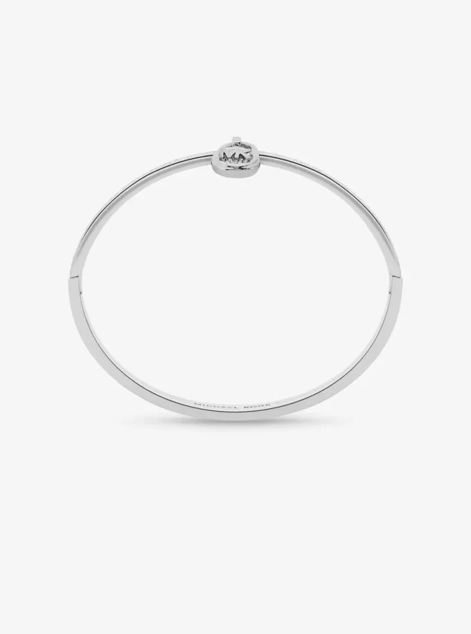 Bransoletka z kłódką z logo Pavé