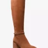 Buty Ella Suede Wide Calf Block Heel