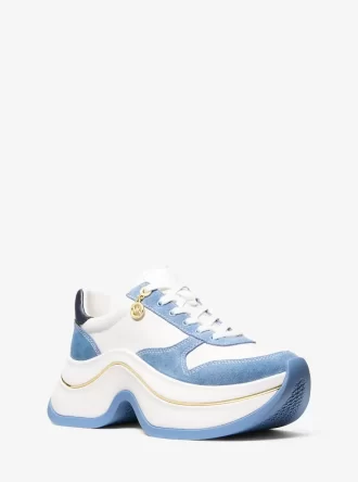 Buty sportowe Arla ze skóry i zamszu