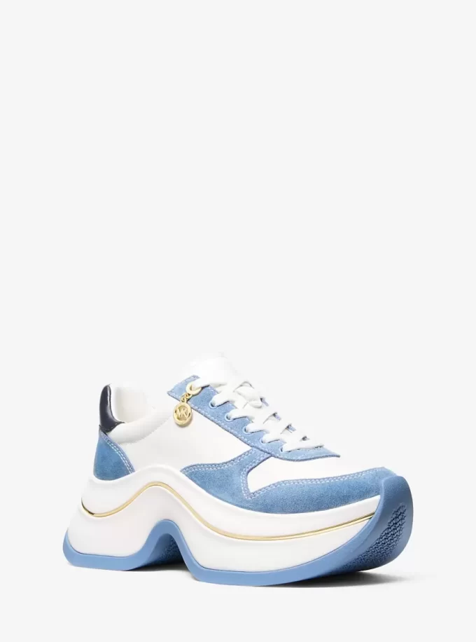 Buty sportowe Arla ze skóry i zamszu