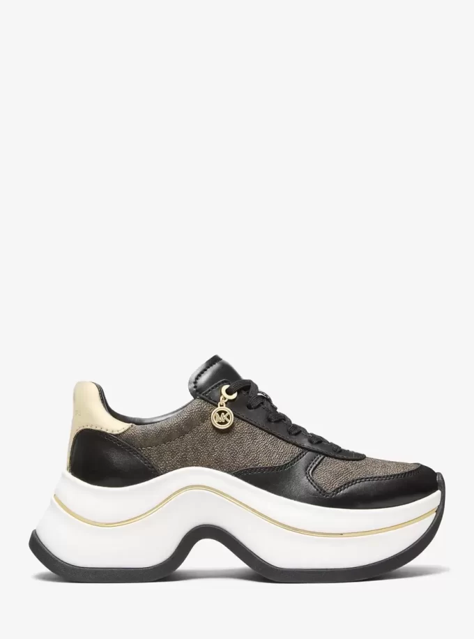 Buty sportowe Arla ze skóry i zamszu