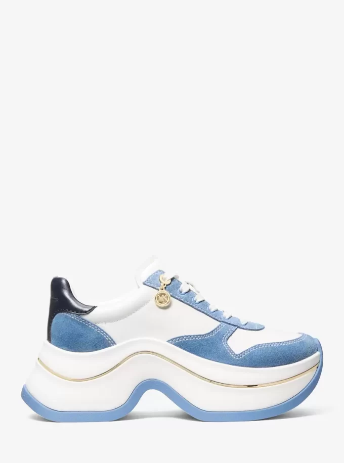 Buty sportowe Arla ze skóry i zamszu