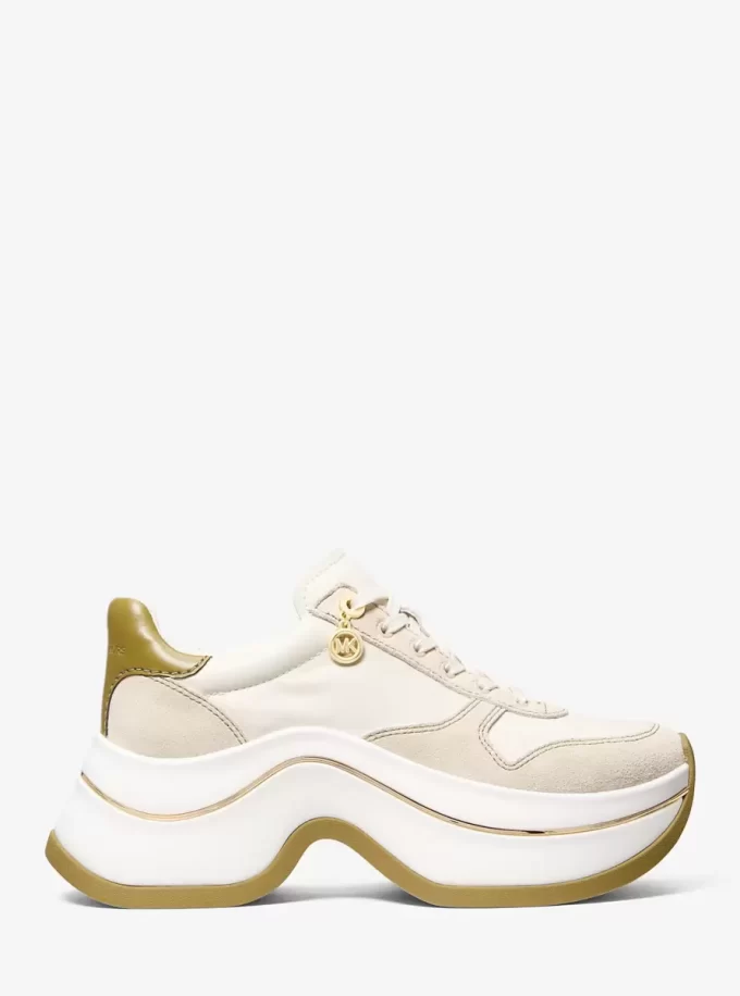 Buty sportowe Arla ze skóry i zamszu