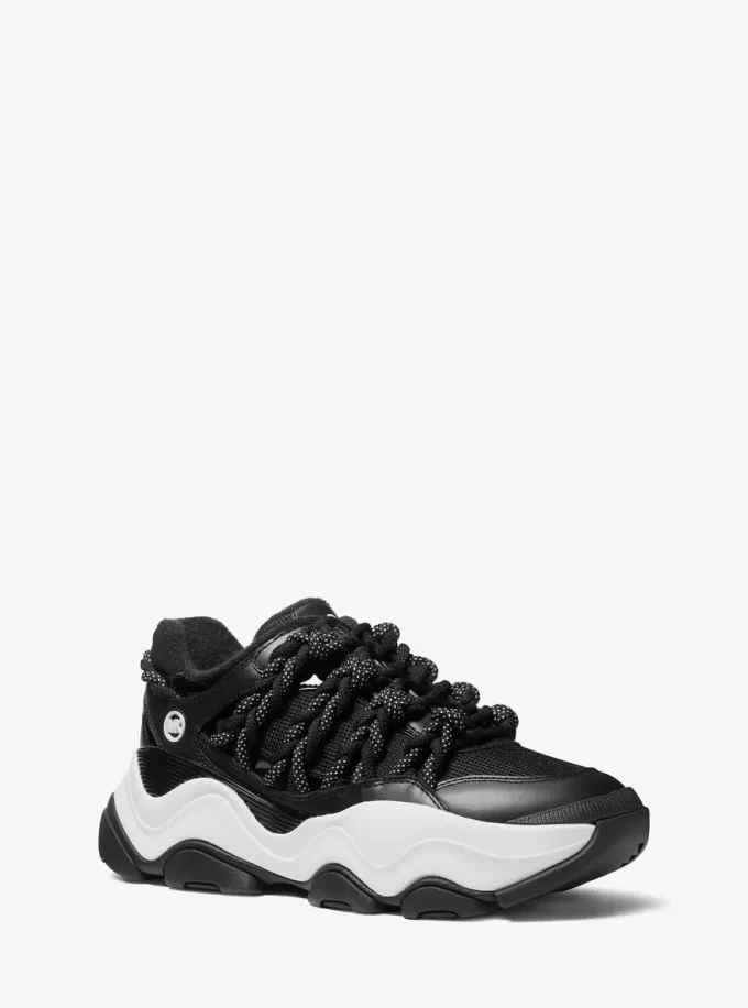 Buty sportowe Atlas Cord ze skóry i siateczki