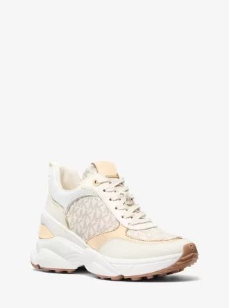 Buty sportowe z logo Katrina Signature i wytłoczonym metalicznym wzorem jaszczurki