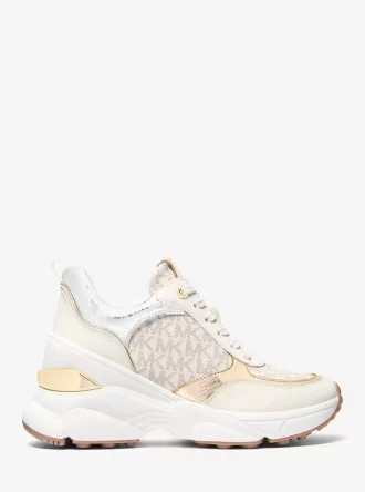 Buty sportowe z logo Katrina Signature i wytłoczonym metalicznym wzorem jaszczurki