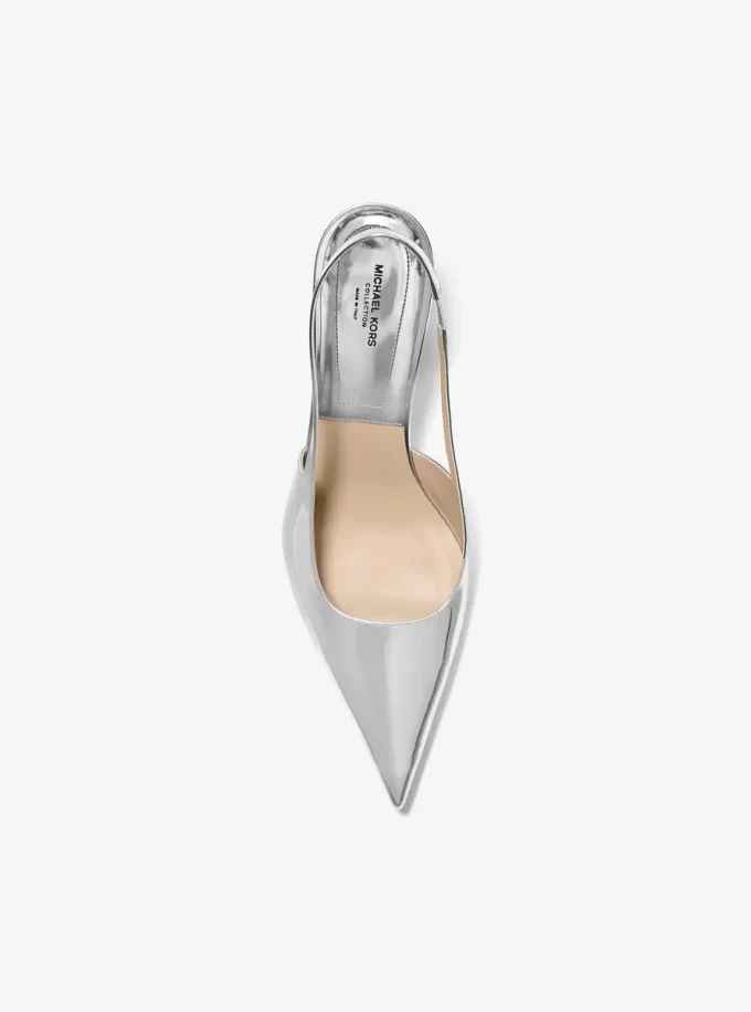 Czółenka Emma Metallic Leather Slingback