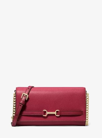 Duża, chropowata, skórzana torba typu crossbody Carson