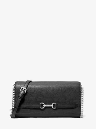 Duża, chropowata, skórzana torba typu crossbody Carson