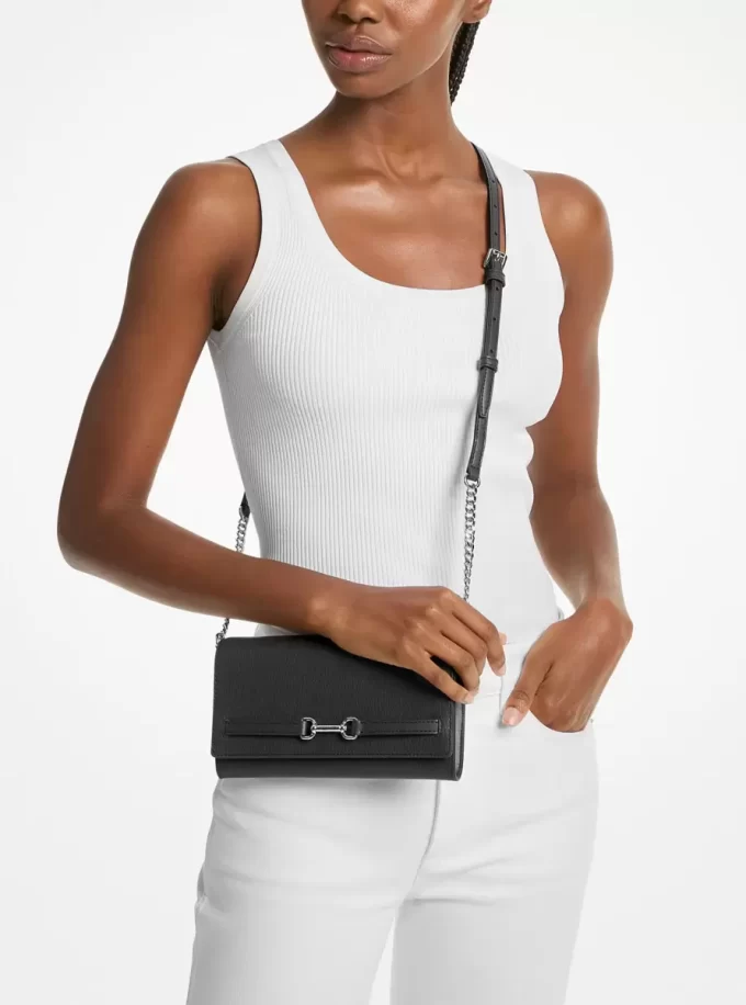 Duża, chropowata, skórzana torba typu crossbody Carson Duża, chropowata, skórzana torba typu crossbody Carson