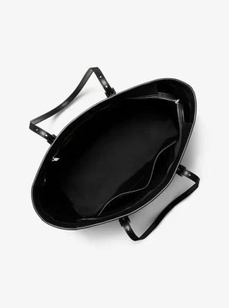 Duża metaliczna torba typu tote z logo Quinn