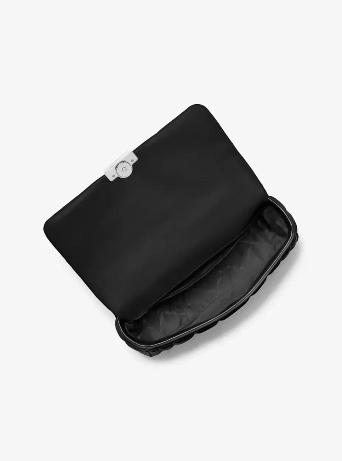 Duża pikowana skórzana torba na ramię Tribeca