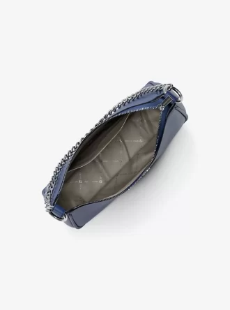 Duża, składana torba typu crossbody Jet Set ze skóry groszkowanej