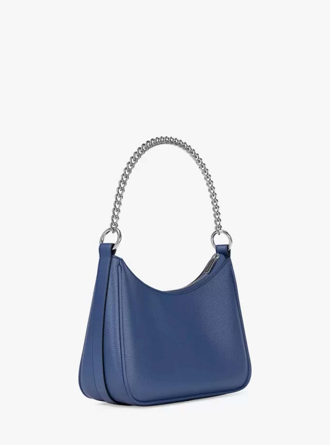 Duża, składana torba typu crossbody Jet Set ze skóry groszkowanej