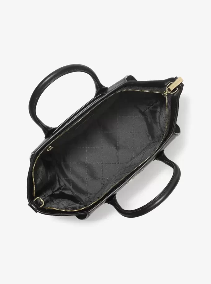 Duża skórzana i zamszowa torba Avril