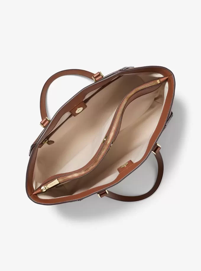 Duża skórzana torba typu tote Taryn