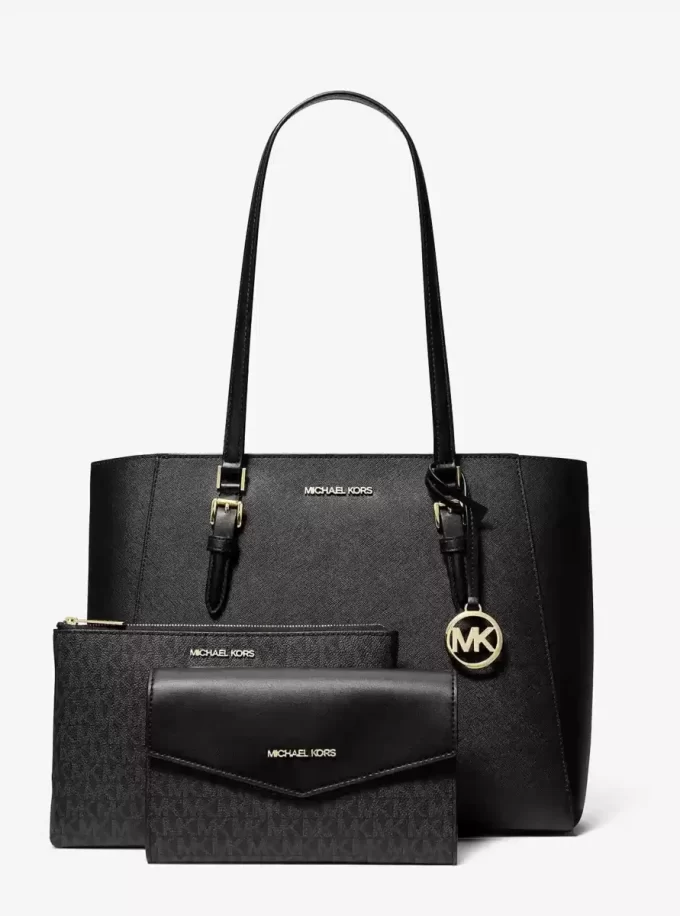 Duża torba Charlotte 3 w 1 ze skóry saffiano