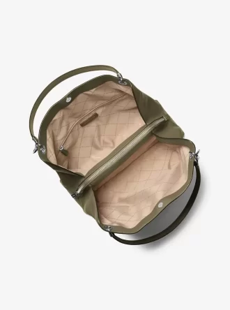 Duża torba na ramię Christina ze skóry groszkowanej