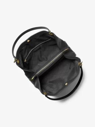 Duża torba na ramię Christina ze skóry groszkowanej