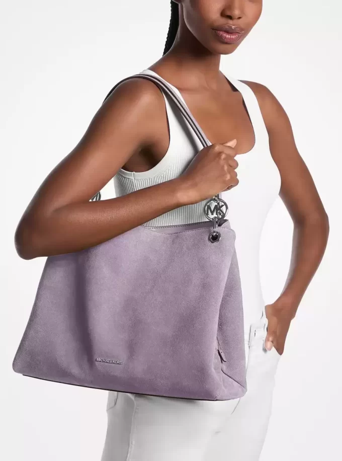 Duża torba na ramię Christina ze zamszu