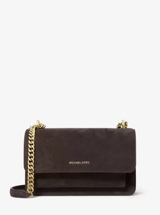 Duża torba na ramię Claire ze zamszu