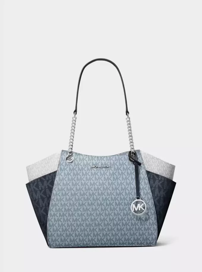 Duża torba na ramię Jet Set z logo i blokami kolorów