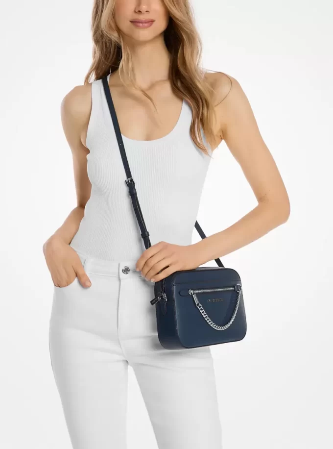 Duża torba na ramię Jet Set ze skóry saffiano