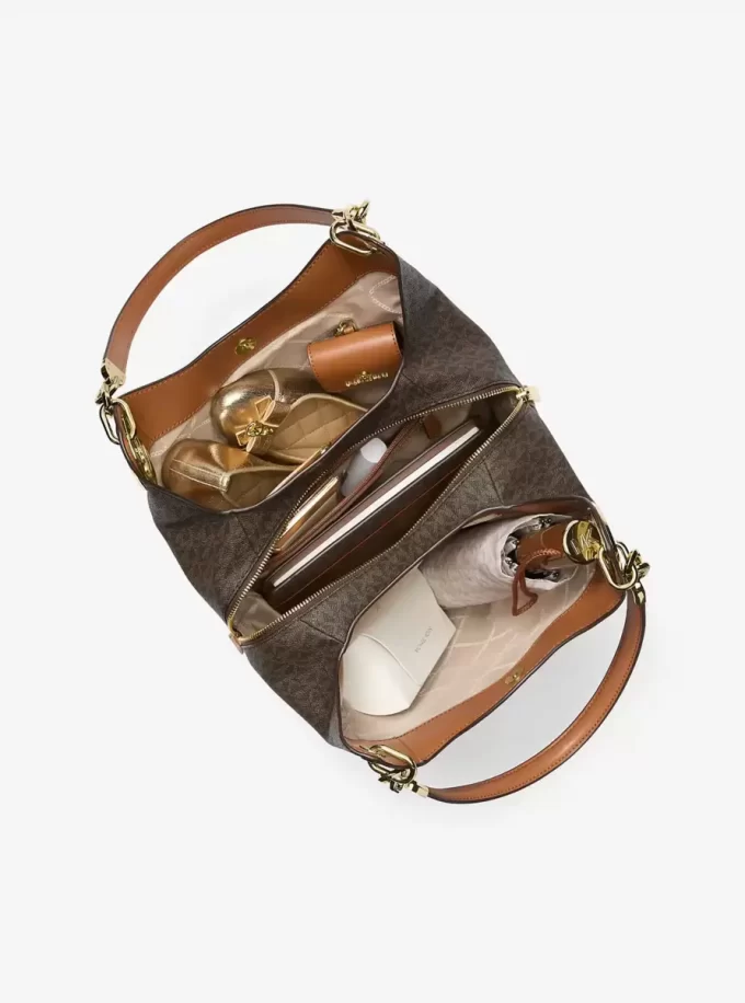 Duża torba na ramię Lillie z logo Duża torba na ramię Lillie z logo