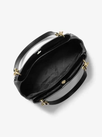 Duża torba na ramię Trisha ze skóry groszkowanej