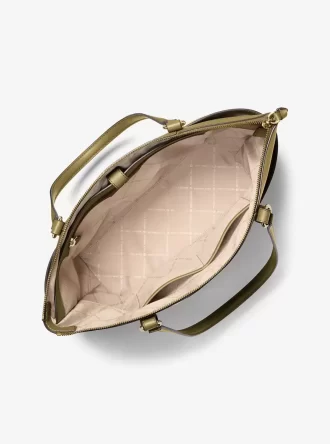 Duża torba Sullivan ze skóry saffiano z zamkiem błyskawicznym