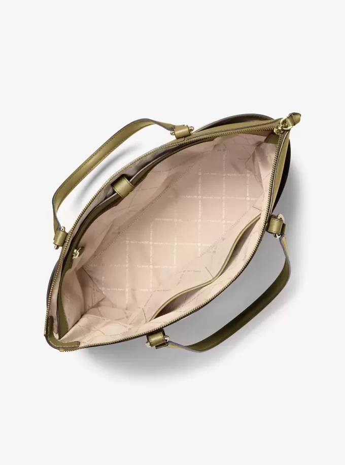 Duża torba Sullivan ze skóry saffiano z zamkiem błyskawicznym