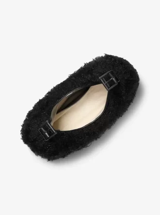 Duża torba typu hobo na ramię Nolita ze sztucznego kożucha