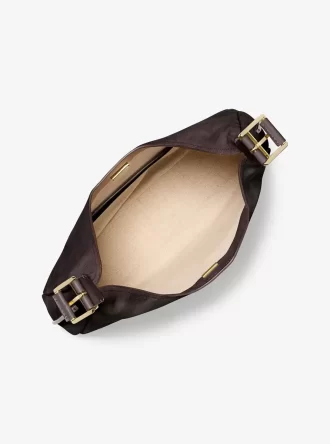 Duża torba typu hobo z nubuku Nolita