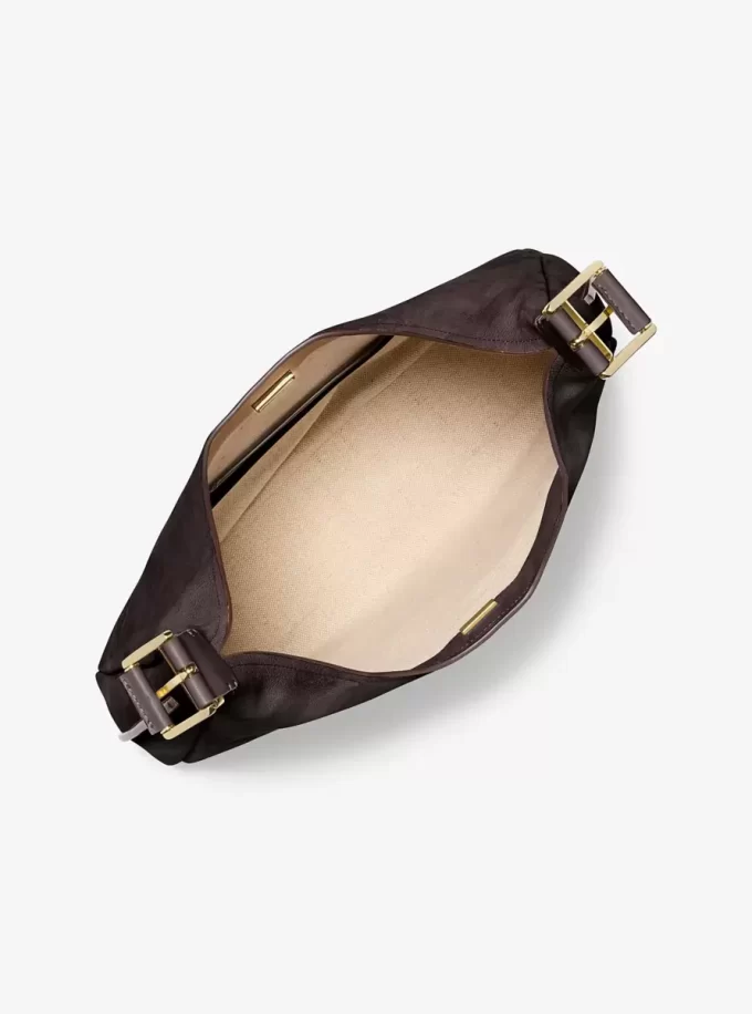 Duża torba typu hobo z nubuku Nolita