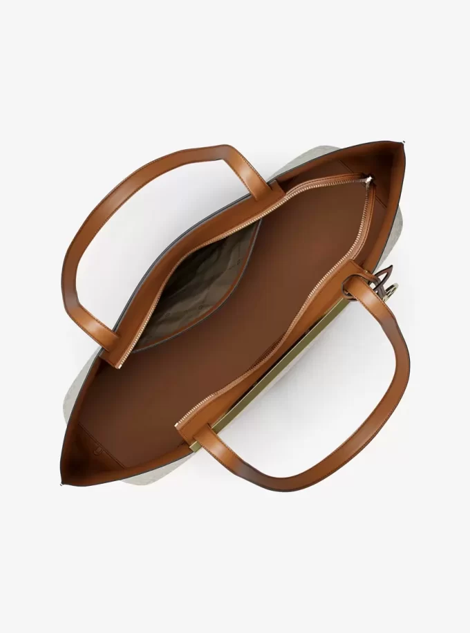 Duża torba typu tote Evelyn z logo