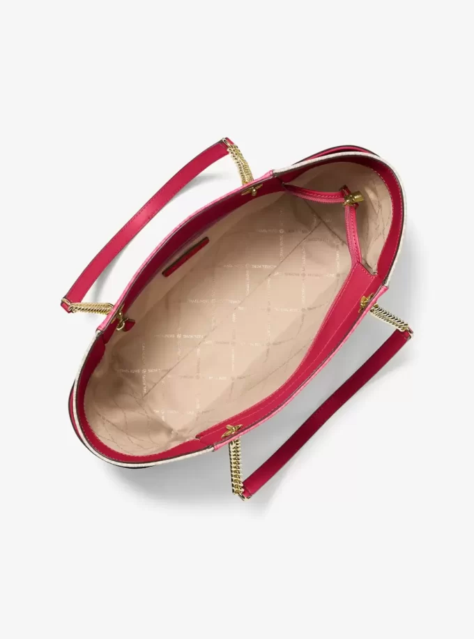 Duża torba typu tote Jet Set z blokami kolorów i logo Signature